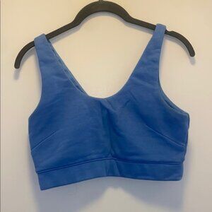 Under Armour Essential Fleece Playback Crop Tank in Blue, Small